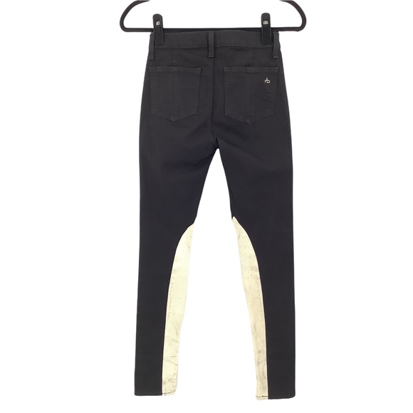Rag & Bone Jodhpur Leather Panel Skinny Jeans - Picture 8 of 16